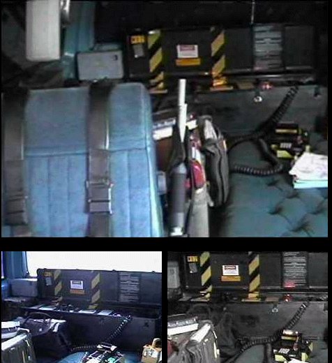 Tre immagini del camion utilizzato da John Titor per il suo ritorno a casa. La luce rossa nella seconda immagine indica che qualche strumento è acceso: forse la macchina è in funzione?