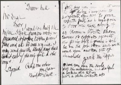 Lettera di Jack alla polizia