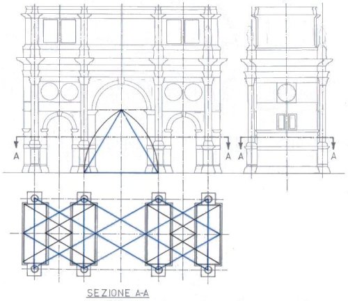 Illustrazione 6: L'annodatura a maglia di triangoli equilateri