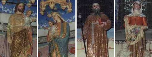 San Giuseppe, la Vergine, SantAntonio Eremita e Santa Germana.