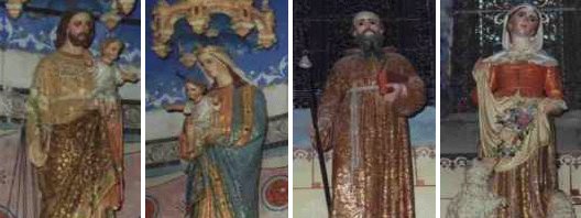 San Giuseppe, la Vergine, Sant’Antonio Eremita e Santa Germana.