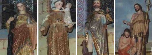 Maria Maddalena, Sant'Antonio da Padova, San Rocco e San Giovanni Battista