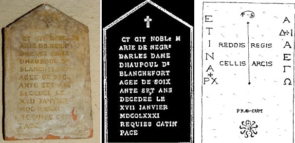 La pietra tombale della marchesa d'Hautpoule