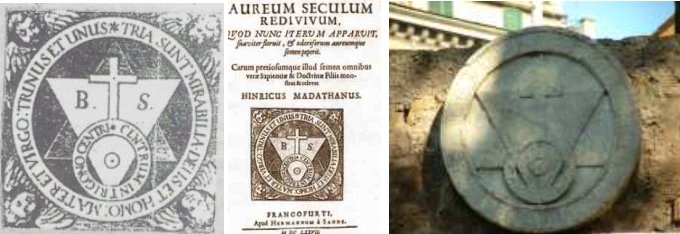 L’ex libris di Saunière, la copertina del libro di Adrian von Mynsicht, la “Porta dei Cieli”.
