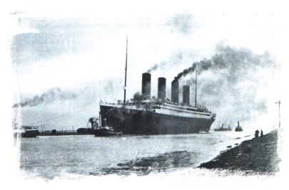 Il Titanic mentre salpa il 10 Aprile 1912. Solo 4 giorni lo separano dall' immensa tragedia.
